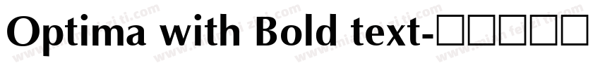 Optima with Bold text字体转换